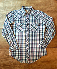 Vintage 1980 Roebucks Sears Plaid Western Pearl Snap Shirt Men s Mint Condition