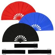 3 Pcs Large Folding Fans for Line Dancing, 13 In Boots on the Ground Hand Fan...