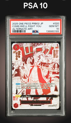 PSA 10 Come We'll Fight You OP09-020 PRB02 2025 Alt Art ONE PIECE