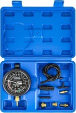 Vacuum And Fuel Pump Tester Gauge Kit Gauge Leak Carburetor Press Color Blue