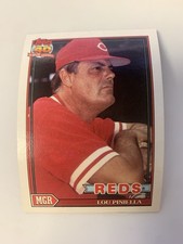 1991 Topps Manager Lou Piniella Cincinnnati Reds 