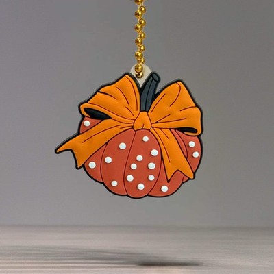 Polka Dot Pumpkin Charm