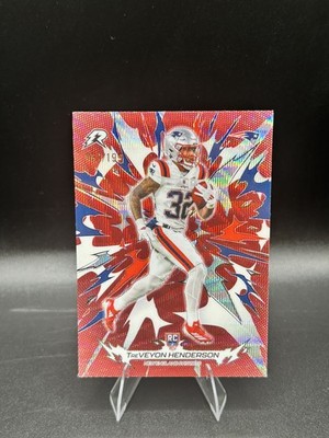 2025 Topps Resurgence TreVeyon Henderson #159 /199 Red Refractor Patriots RC