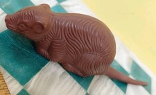 Vintage Rat Halloween Toy Brown Rubber Rat Made in the USA