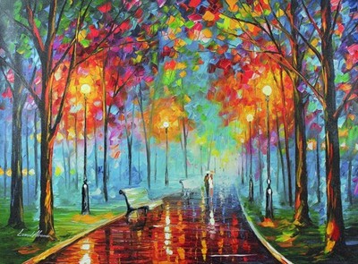 Leonid Afremov Misty Mood (30 x 40) - Gallery Proof