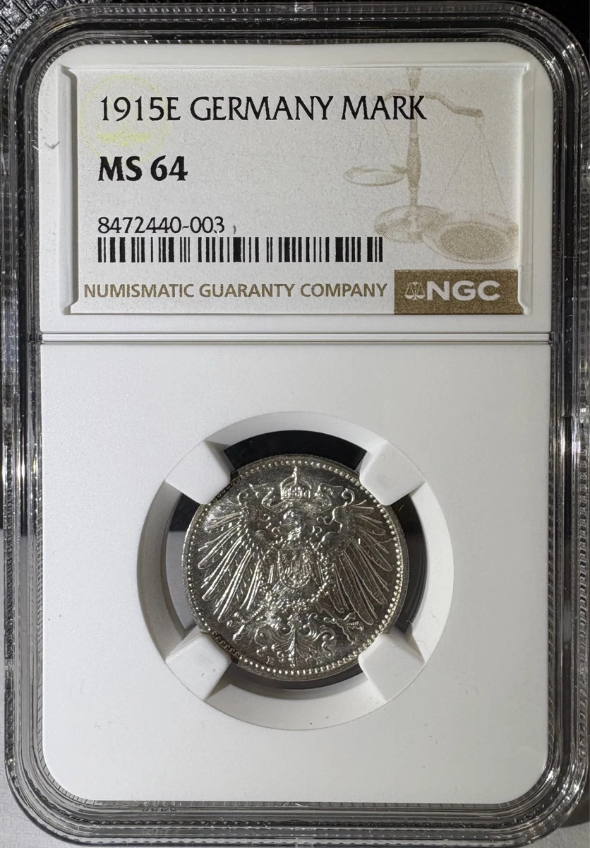トーン　NGC MS64 ドイツ 1915年 A 1マルク　銀貨 Silver 1915 Year German Empire Coins (1871-1918) for sale | eBay