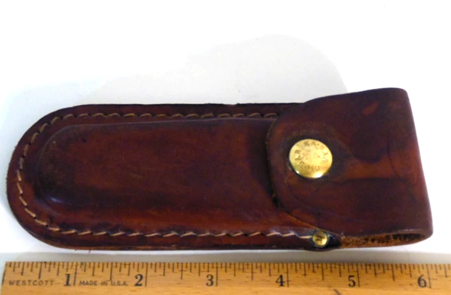 '50' Ka-Bar Cinturón Vaina Trampero, Plegable Cazador De Colección Cuero Foto 4 de 4