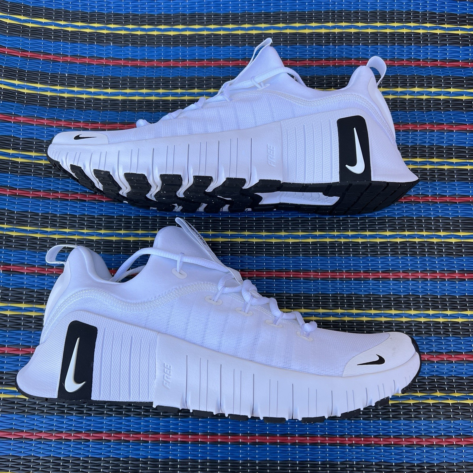 Nike Free Metcon 6 White Black Train Workout Gym FJ7127-101 Size 9-12 Men