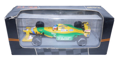 ONYX diecast 4'' F1 race car #143 Benetton B192 M. Schumacher New 1992 Box Dmg