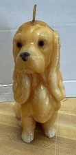 Adorable Unused Dog Puppy Shaped 7&rdquo; Candle Wax Figurine 3d Cocker Spaniel Hound