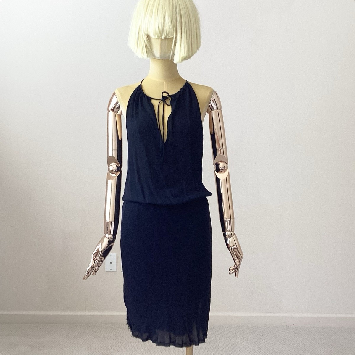 nili lotan halter dress Essy Gown | Women's Halterneck Silk Maxi Dress