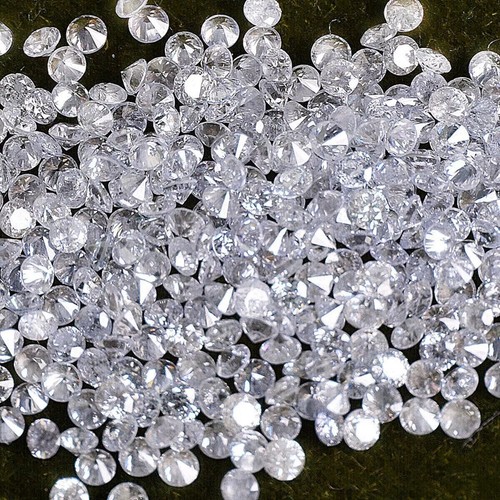 Certified 0.8 mm Round Cut CVD Diamond I Color IF Clarity 10 Pcs Diamond Lot - Picture 3 of 8