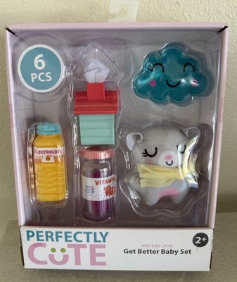 Perfectly Cute Get Better Baby Set 6 PCS Play Doll Accessories Toy Plush Bottle