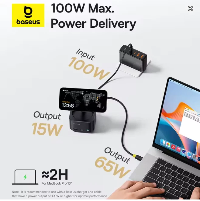 MagPro Series 7-in-1 Magnetic Wireless Charging Hub USB3.2 for iPhone 17 16 15 - Image 4 of 4