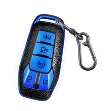 QBUC Key Fob Cover for Ford 2013-2018 Explorer F150 Lincoln Series 1, A:blue