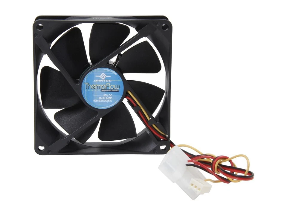 Vantec Thermoflow 92mm Double Ball BearingTemperature Controlled Case Fan - - Image 4 of 4