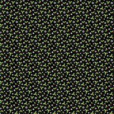Christmas Fabric Sugar Coated Holly Snowflake Toss Black Northcott YARD