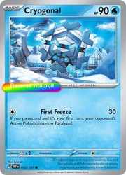 Cryogonal 055/197 Obsidian Flames Reverse Holo Common