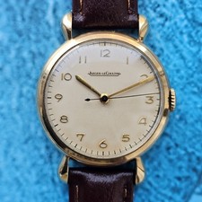 Vintage 9k Solid Gold Jaeger LeCoultre Hand-Winding Men's Wristwatch Cal P450/4