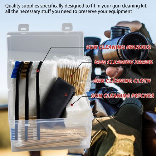 Gun Cleaning Kit in Big Box, 4-in-1 Cleaning Supplies Includes Brushes, Patch... - Picture 6 of 7