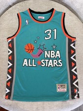 NBA All-Stars Jersey Mens 50 Blue NBA Basketball Mitchell & Ness Reggie Miller