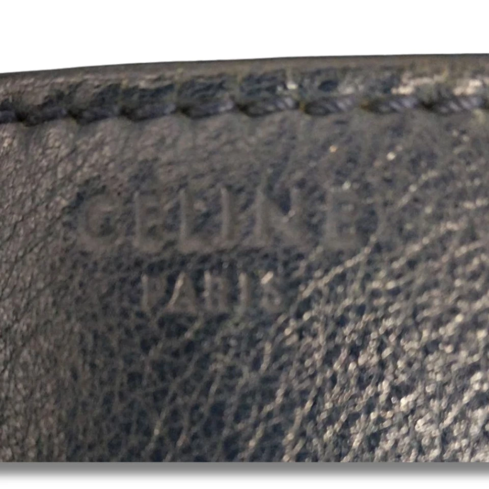 CELINE Luggage Phantom Tote Bag Leather Navy Blue 26.5cm×29.5cm×24cm NNBd91 - Image 4 of 4