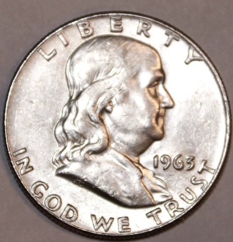1963-D FRANKLIN HALF DOLLAR - Extra Fine/AU - #1234EB