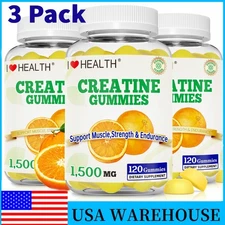 Creatine Monohydrate Gummies for Men & Women - Boost Focus, Strength
