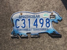2013 NorthWest Territories Bear License Plate Aurora Borealis NWT Canada C31498