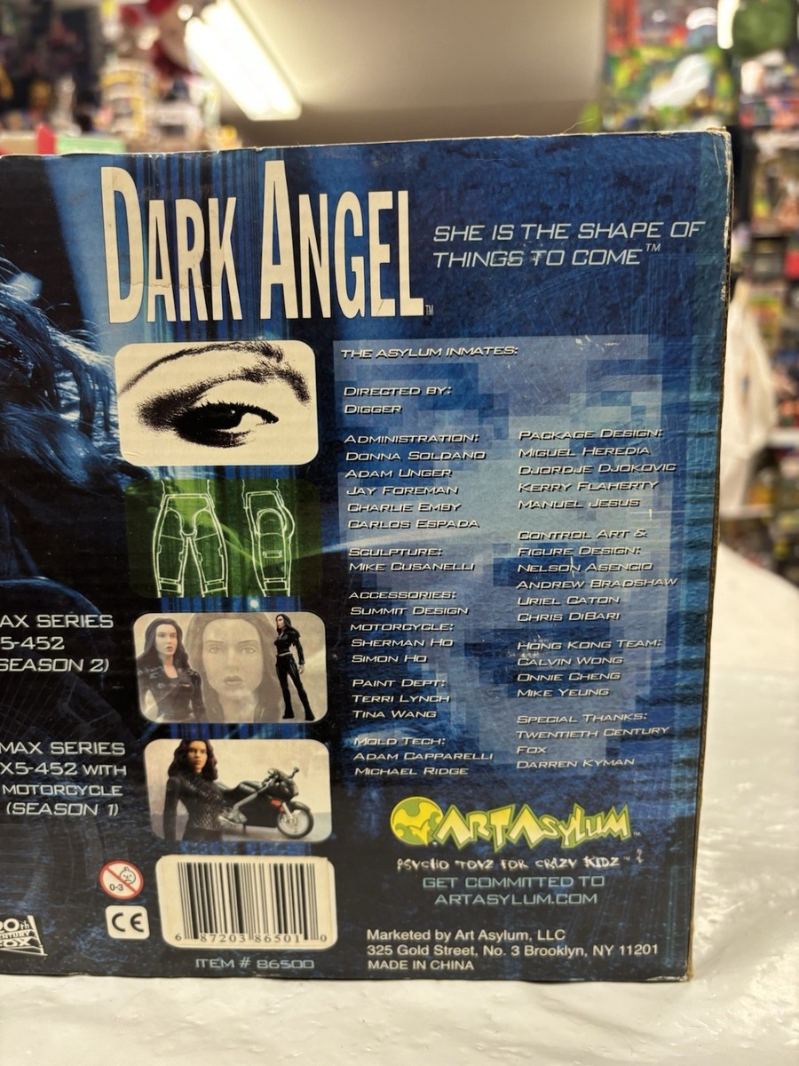 2002 Art Asylum Dark Angel Max Series X5-452 With Motorcycle New