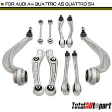 10Pcs Control Arm & Ball Joint & Sway Bar Link Assy for Audi A4 Quattro A5 Front