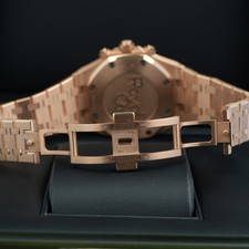 2022 Audemars Piguet Royal Oak Chronograph 38mm Blue Rose Gold Complete Set 13
