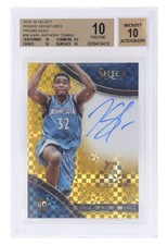 2015 Panini Select Karl Anthony Towns Rookie GOLD PRIZM Auto /10 BGS 10 POP 1/1