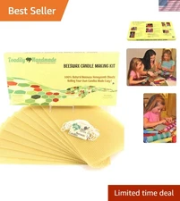 Beeswax Candle Craft Kit - 100% Beeswax Sheets & Cotton Wick