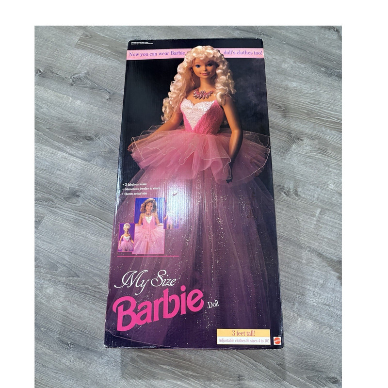 1992 My Size Barbie Doll 3 Feet Tall with Adjustable Clothing Fits Sizes 4 to 10
