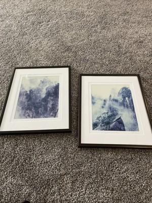 (Two) Keith Guo Ji Liang Framed Photograph, Mt. Tian Zi And San Qing, Signed