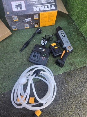 Titan Hochdruckreiniger Akku 18V 5,0Ah TTI855PRW Handstrahl Wasserreiniger