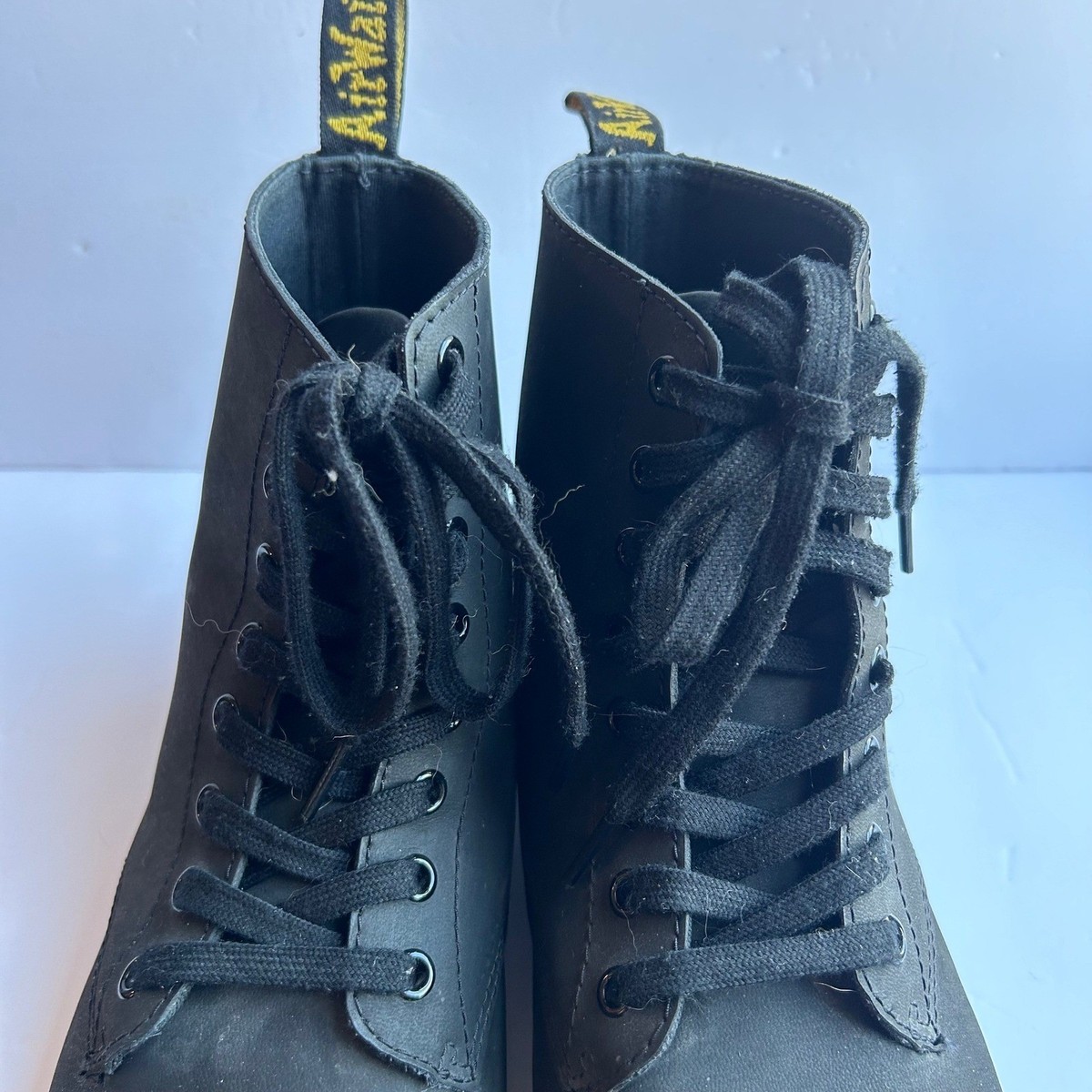 Dr. Martens Tobias Boots Mens 10 Womens 11 Black Leather AirWair Lace Up Combat Dr. Martens Tobias Boots Mens 10 Womens 11 Black Leather  main image 3