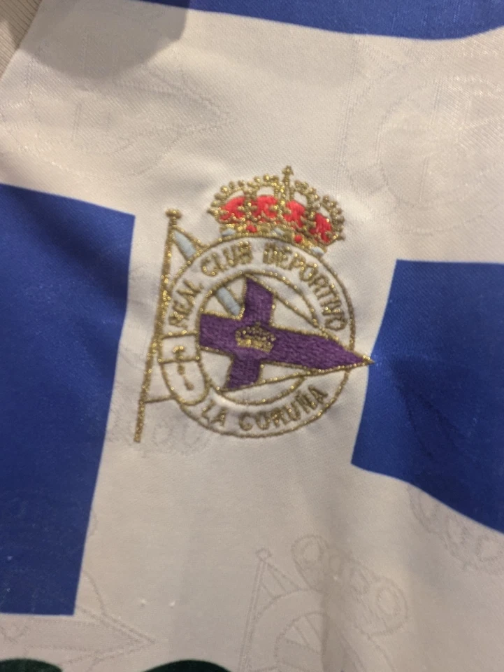 Deportivo de La Coruña 1994/95 Umbro Home Shirt – Size XL – Feiraco Sponsor  - Imagen 2 de 4