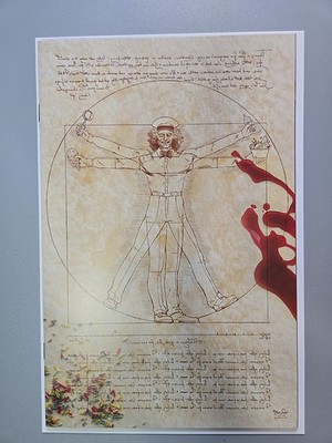 Ice Cream Man #35 Leonardo Da Vinci Vitruvian Man Drawing Homage Mercado COA NM+