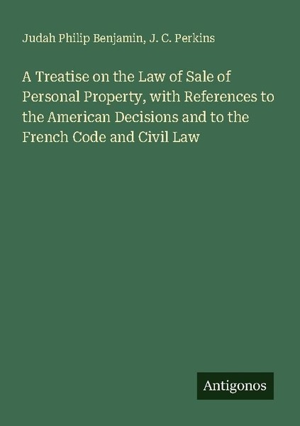 A Treatise On The Law Of Sale Of Personal Property, With References To The Ameri-image