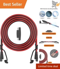 12Ft SAE Extension Cable Copper 16AWG Male to Female Quick Disconnect Solar