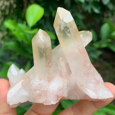 212g  Natural White Clear Quartz Crystal Cluster Rough Healing Specimen