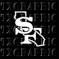 SAN FRANCISCO 49ERS STICKER CALIFORNIA State Map Vinyl Decal Football 2