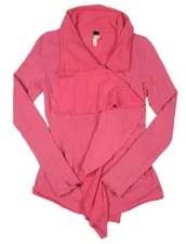 We The Free People Ebb & Flow Whistle Pink Zip Jacket Womens Petite Small P+S