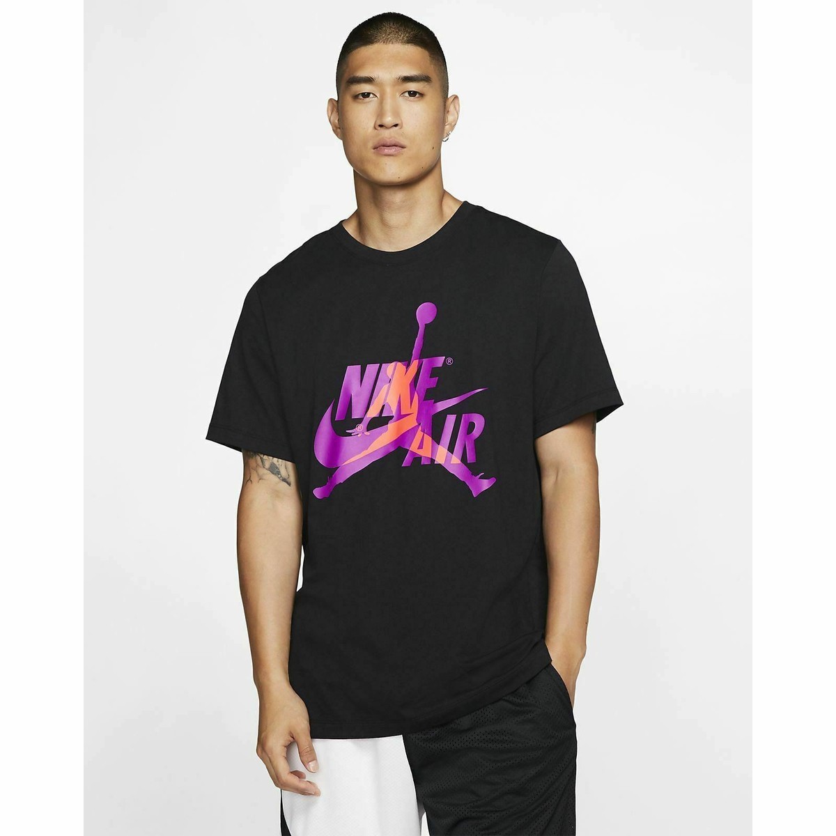 【ナイキ】ジョーダン ロゴ 半袖Tシャツ ブラック/ブルー BV5905-012] Mens Air Jordan Jumpman Classics Short Sleeve