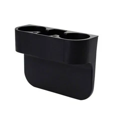 Black Car Seat Gap Water Cup Holder Crevice Storage Organizer ABS Plastic Stand