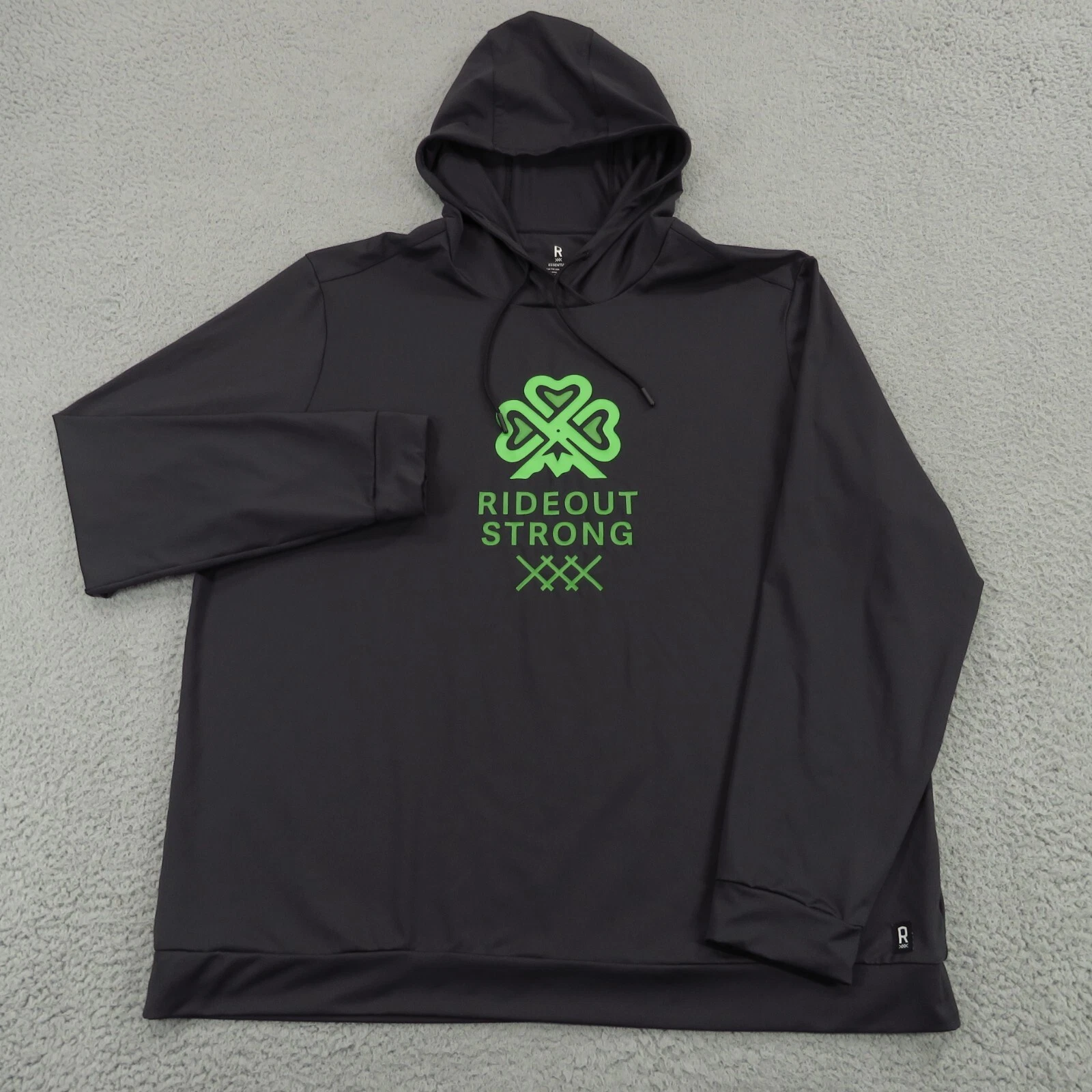 Rhone Hoodie Mens XXL Black Performance Essentials Training Celtic Pullover Gym