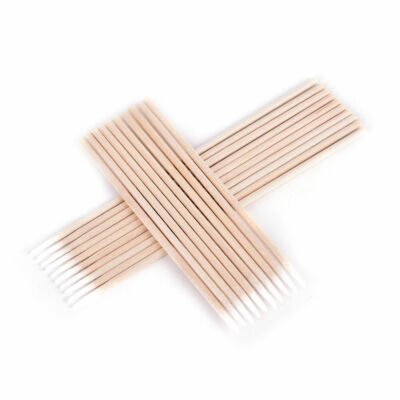 100X Permanent Tattoo Make-up Microblading Holz Wattestäbchen Knospe Kosmetik Stick J
