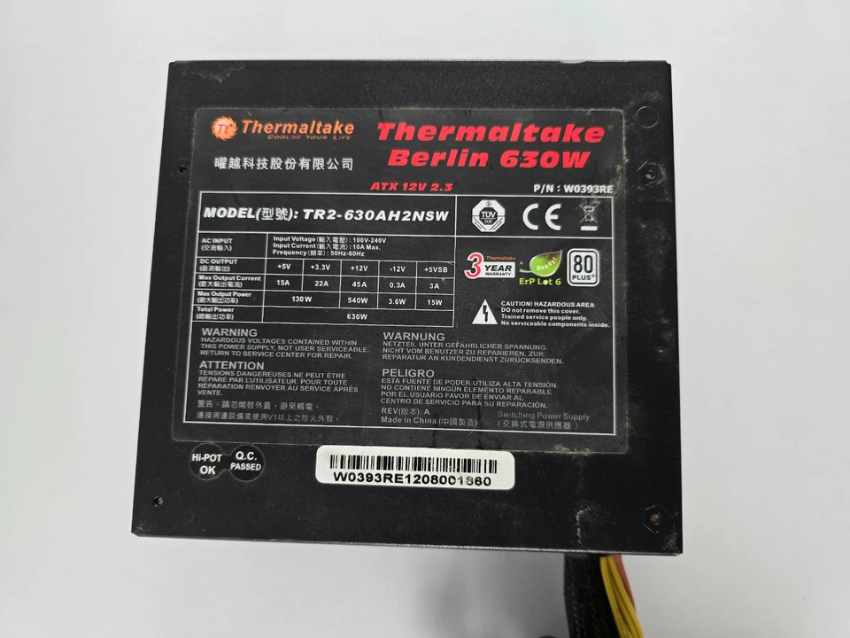 Thermaltake Germany Series Berlin 630W (W0393RE) ATX Netzteil 630 Watt - Bild 2 von 2